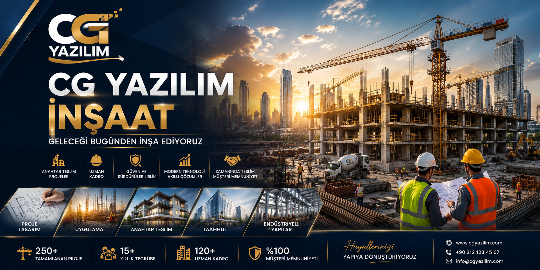 İnşaat Web Tasarım Şablonu