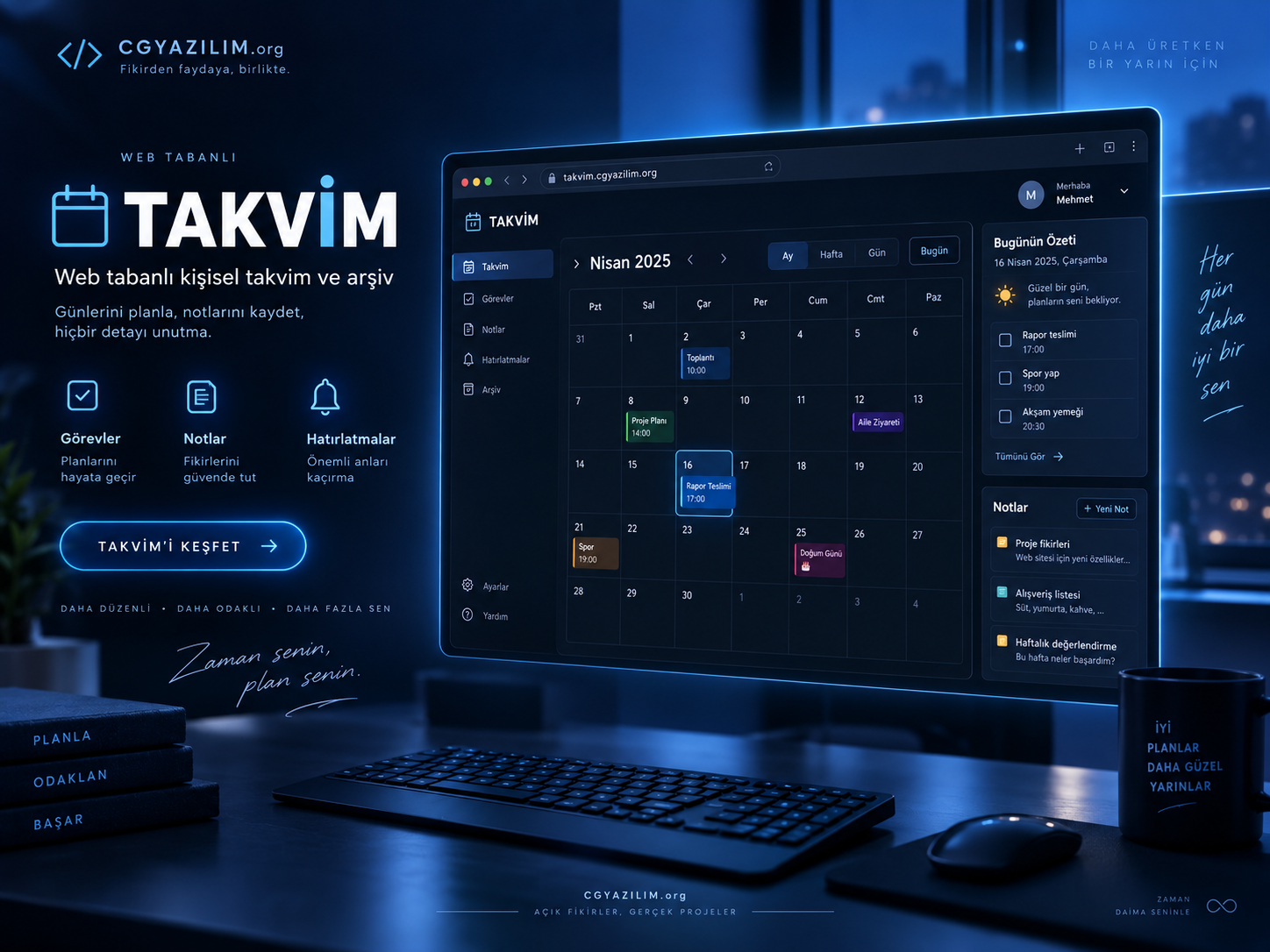 Takvim Web Uygulaması