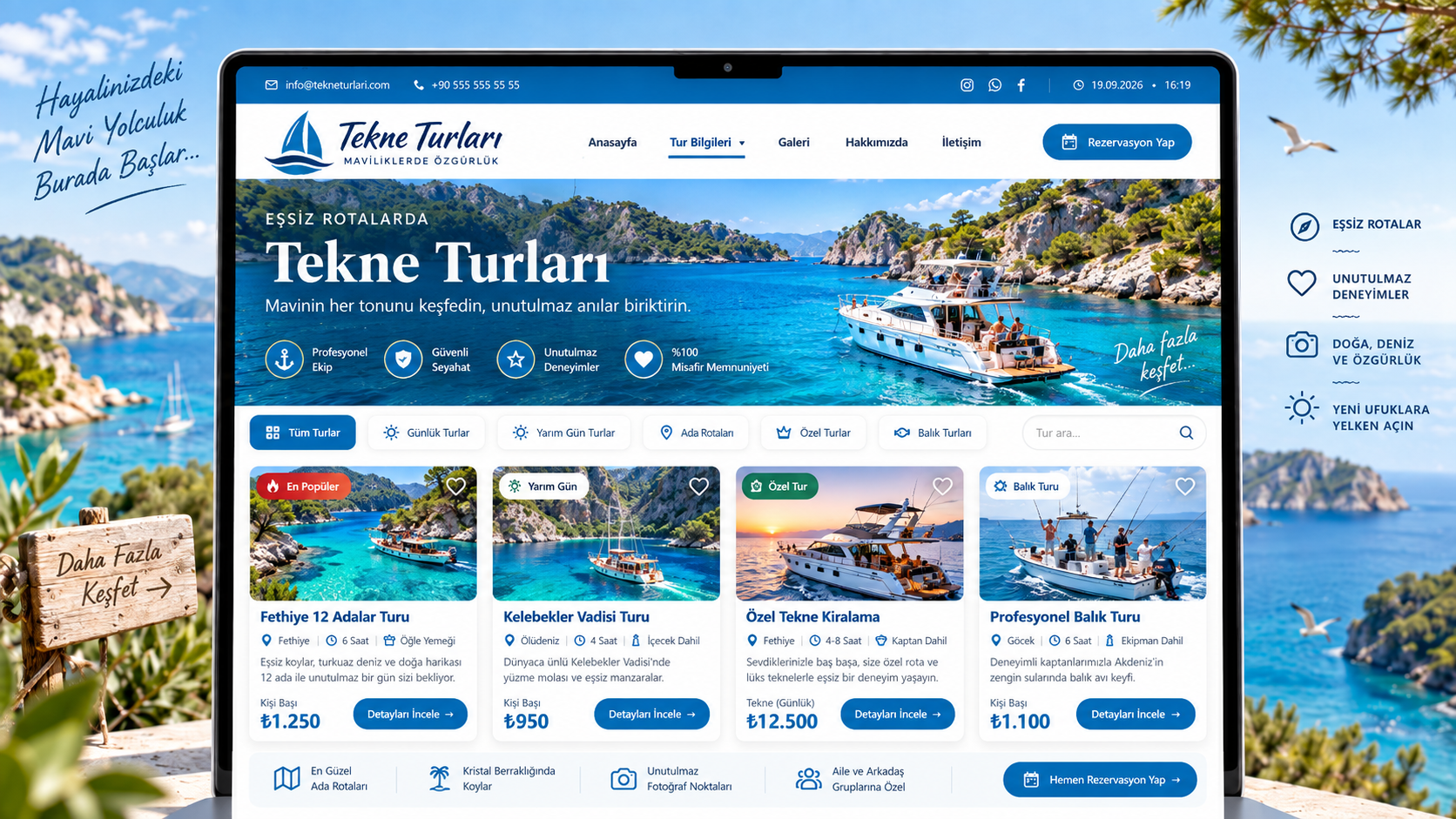 Tekne Turları web sitesi tanıtım görseli 4